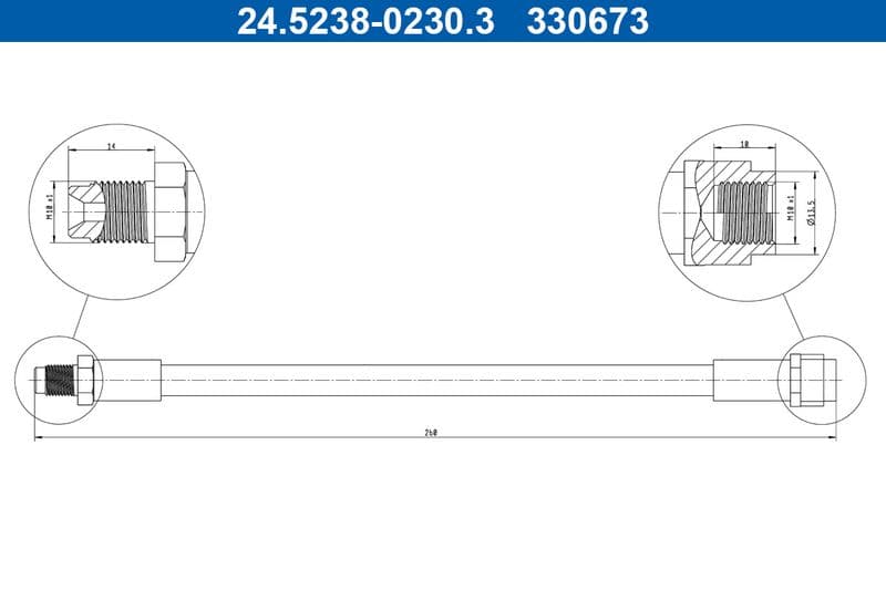 Furtun frana ATE 24.5238-0230.3
