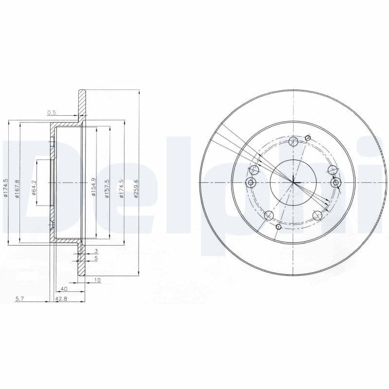 Disc frana DELPHI BG3746