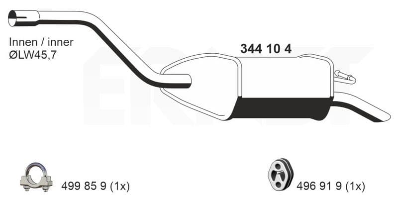 Toba esapament finala ERNST 344104