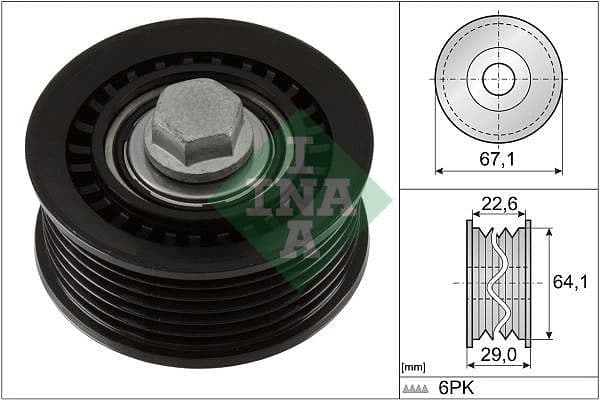 Rola ghidare/conducere, curea transmisie Schaeffler INA 532 1076 10