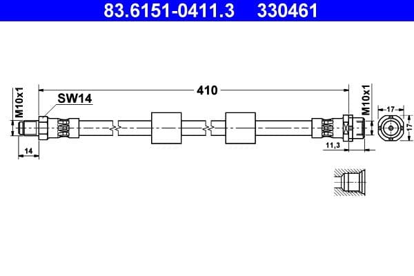 Furtun frana ATE 83.6151-0411.3