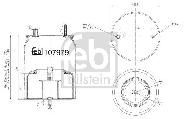 Burduf, suspensie pneumatica FEBI BILSTEIN 107979