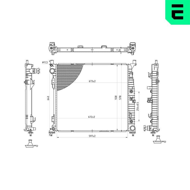 Radiator, racire motor ERA 673278