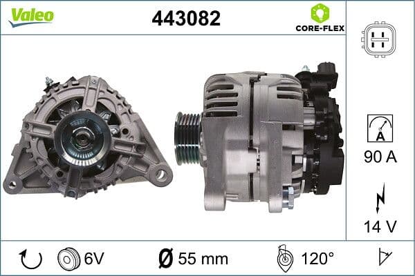 Generator / Alternator VALEO CORE-FLEX 443082