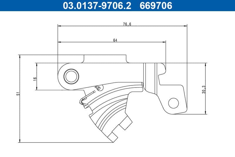 set accesorii, saboti frana parcare ATE extinderea blocării 03.0137-9706.2