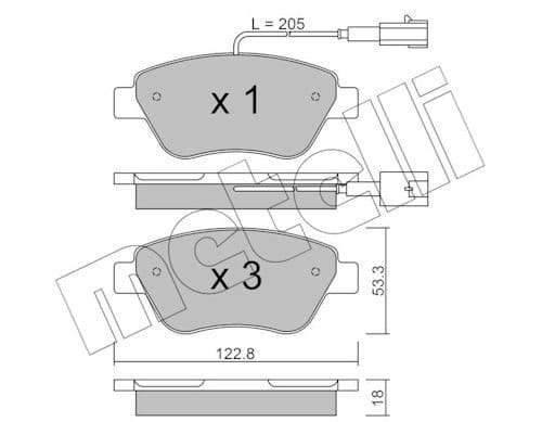set placute frana,frana disc METELLI 22-0321-0