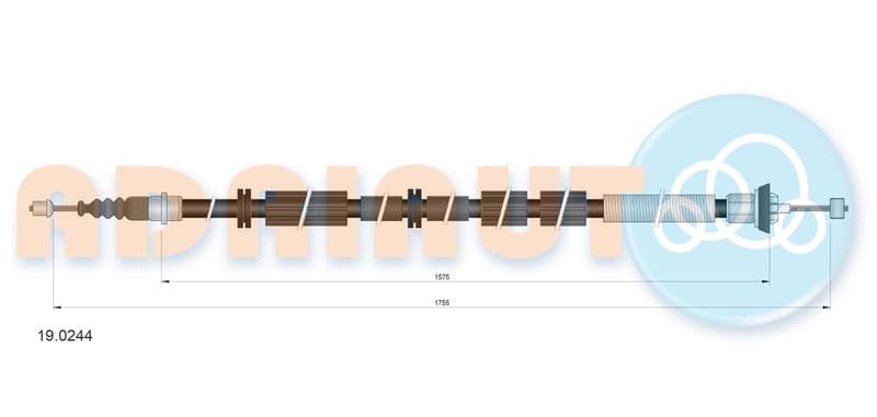 Cablu, frana de parcare ADRIAUTO 19.0244