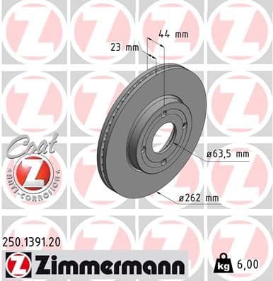 Disc frana ZIMMERMANN COAT Z 250.1391.20
