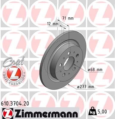 Disc frana ZIMMERMANN COAT Z 610.3704.20
