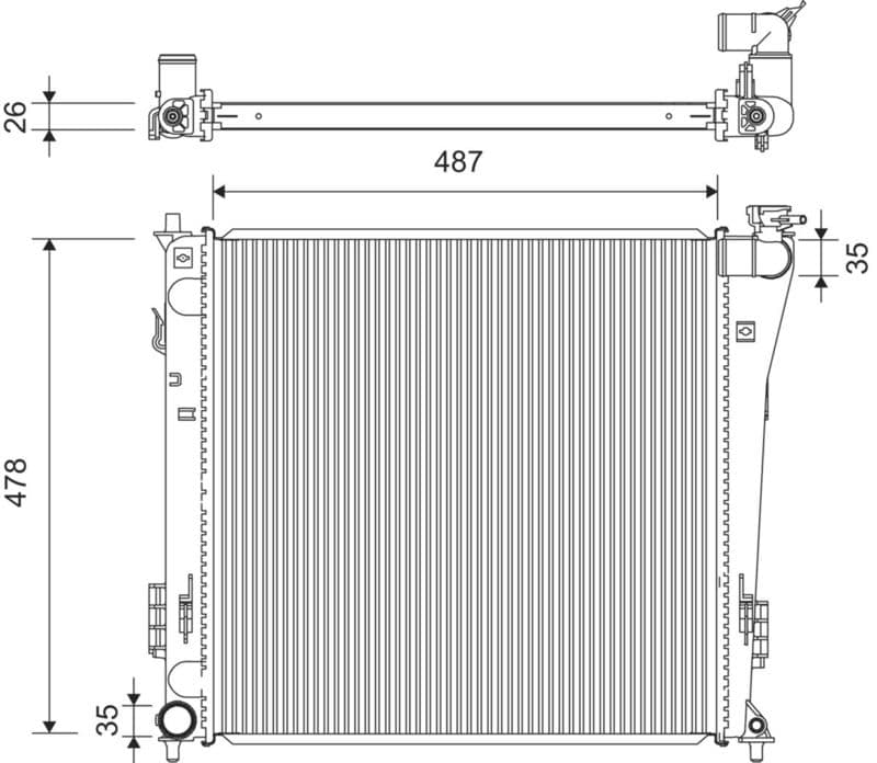 Radiator, racire motor VALEO 701360