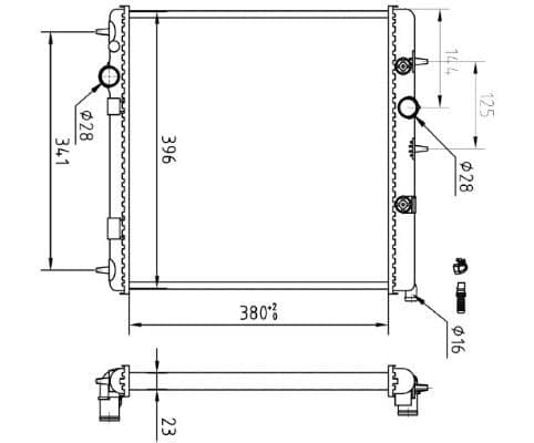Radiator, racire motor MTR 13054490
