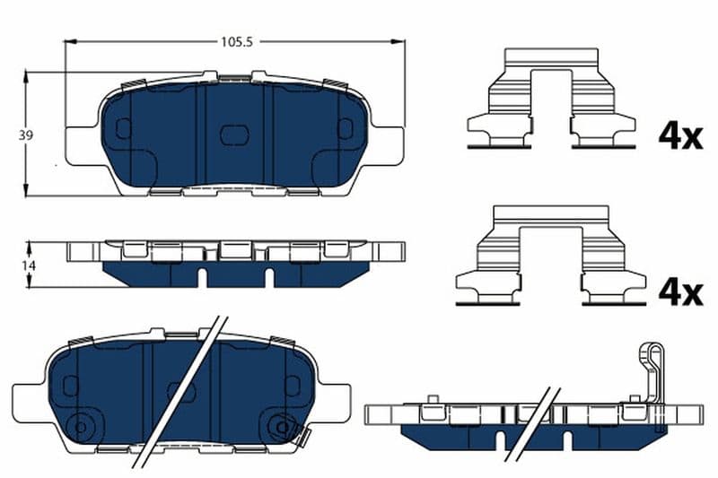 set placute frana,frana disc TRW ELECTRIC BLUE GDB3508BTE
