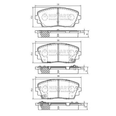 set placute frana,frana disc NIPPARTS N3600332