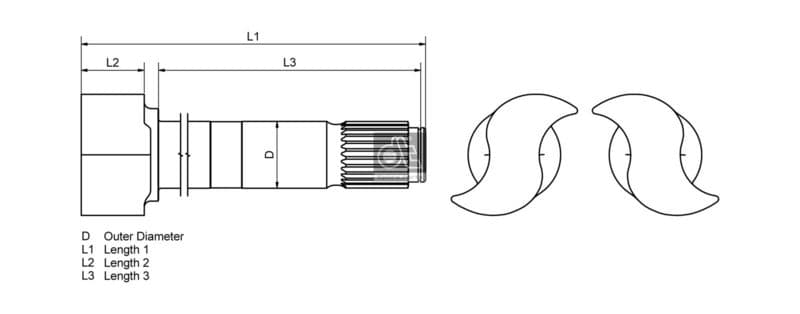 Ax frana, frana tambur DT Spare Parts 4.64845
