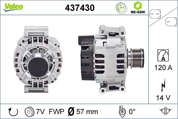 Generator / Alternator VALEO RE-GEN REMANUFACTURED 437430