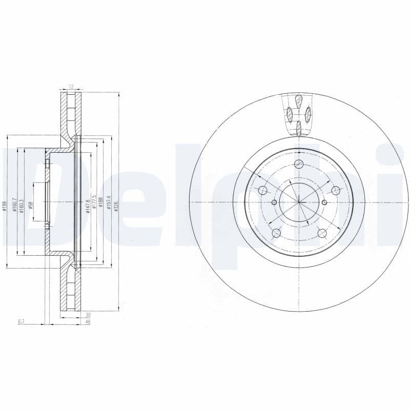 Disc frana DELPHI BG9055