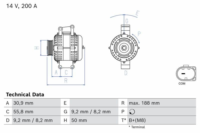 Generator / Alternator BOSCH 0 986 084 980