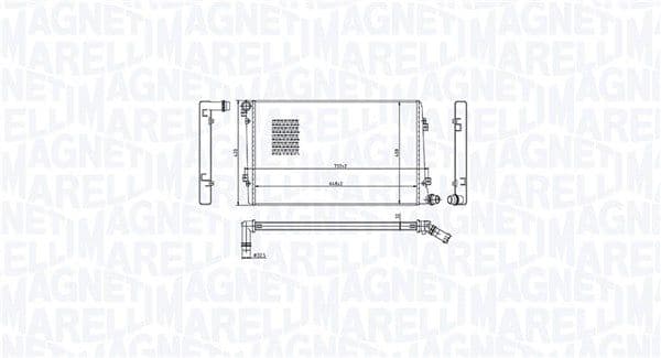 Radiator, racire motor MAGNETI MARELLI 350213218100