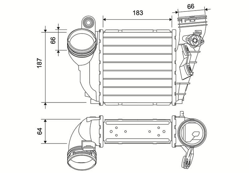 Intercooler, compresor VALEO 822953