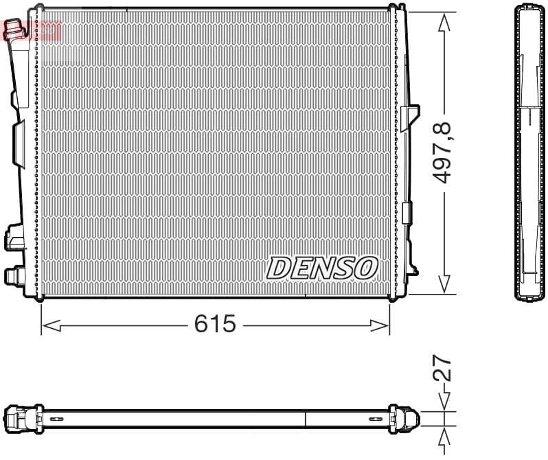 Radiator, racire motor DENSO DRM05123