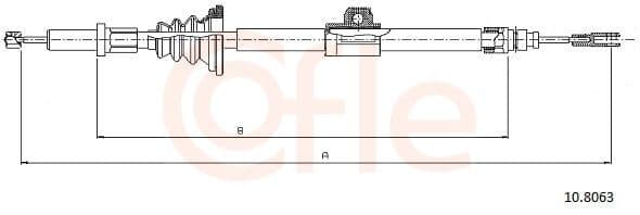 Cablu, frana de parcare COFLE 10.8063