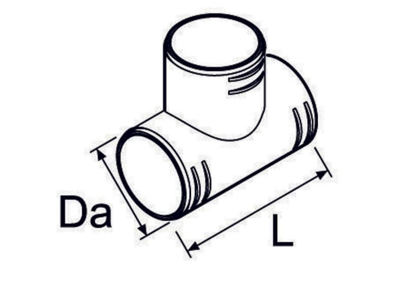 Canal de aer WEBASTO T-piece D90, plastic, black 1320473A