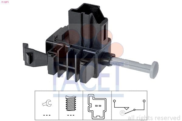 Comutator, actionare ambreiaj (Tempomat) FACET Made in Italy - OE Equivalent 7.1271