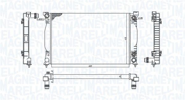 Radiator, racire motor MAGNETI MARELLI 350213196500