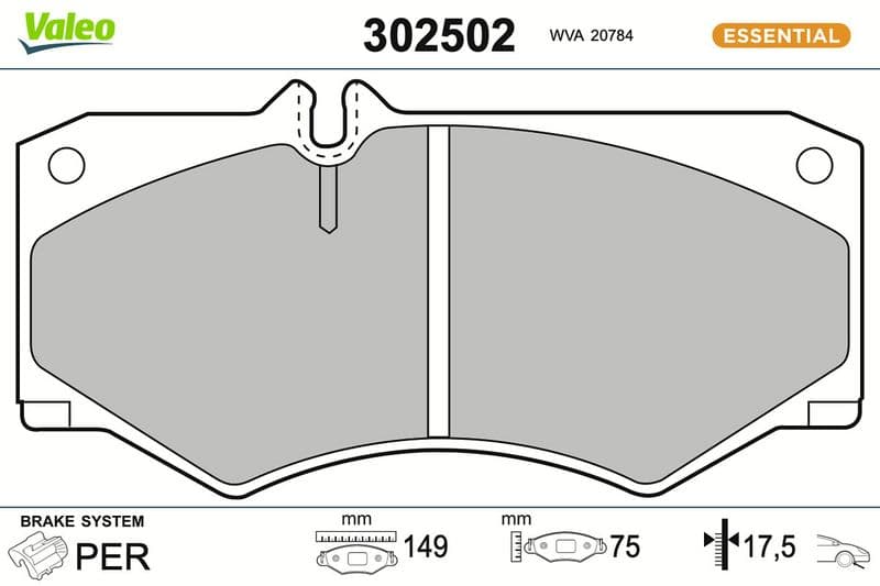 set placute frana,frana disc VALEO 302502