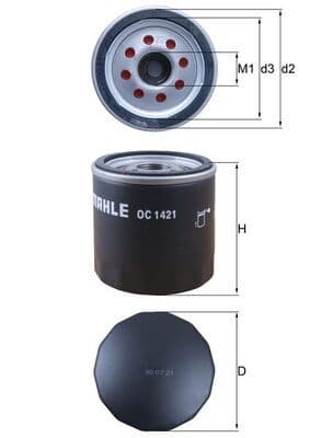 Filtru ulei MAHLE OC 1421