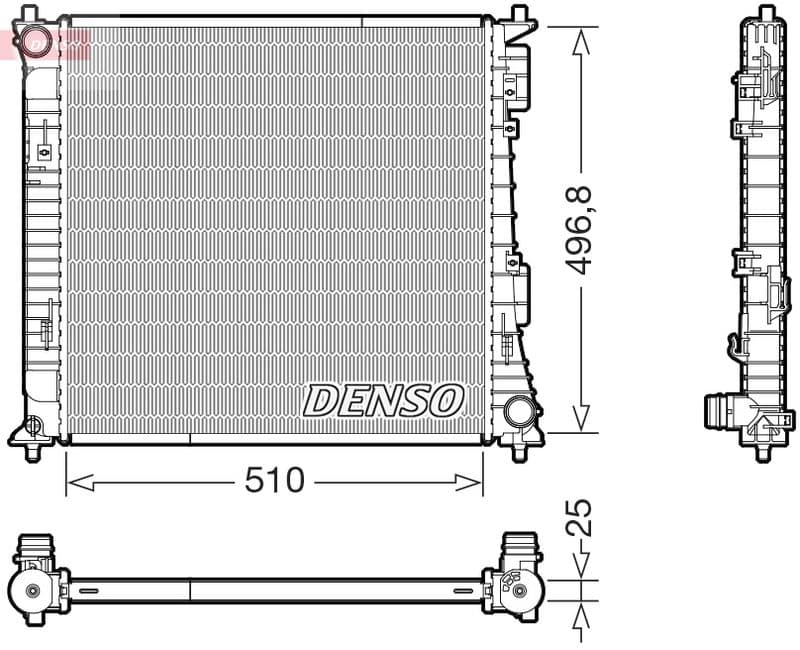 Radiator, racire motor DENSO DRM43017