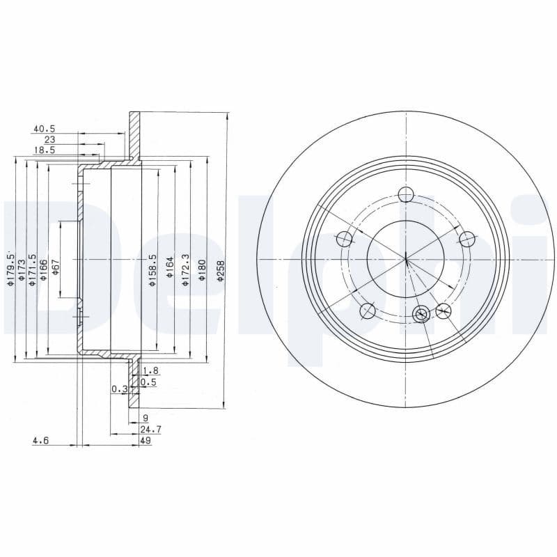 Disc frana DELPHI BG2761