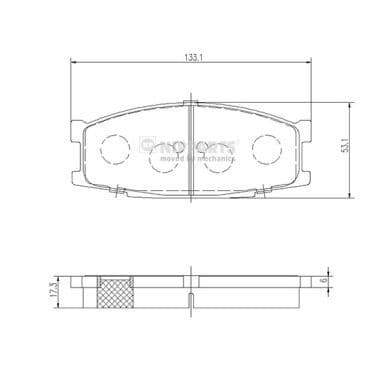 set placute frana,frana disc NIPPARTS J3605045