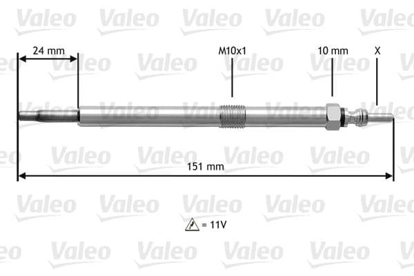 Bujie incandescenta VALEO 345120