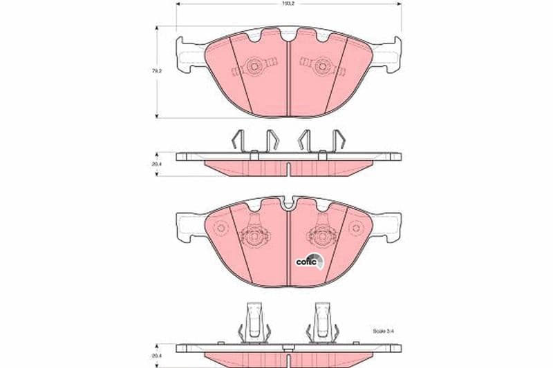 set placute frana,frana disc TRW COTEC GDB1558