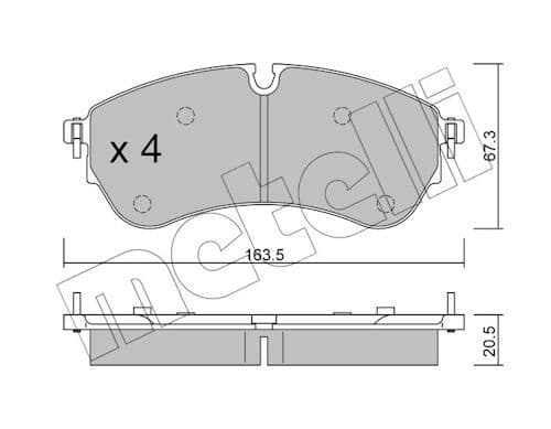 set placute frana,frana disc METELLI 22-1173-0