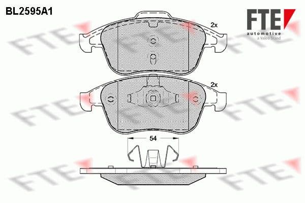 set placute frana,frana disc FTE 9010846