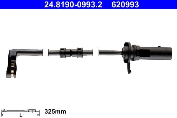 senzor de avertizare,uzura placute de frana ATE 24.8190-0993.2