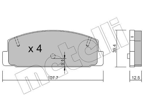 set placute frana,frana disc METELLI 22-0302-2