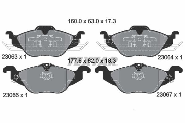 set placute frana,frana disc TEXTAR Q+ 2306302