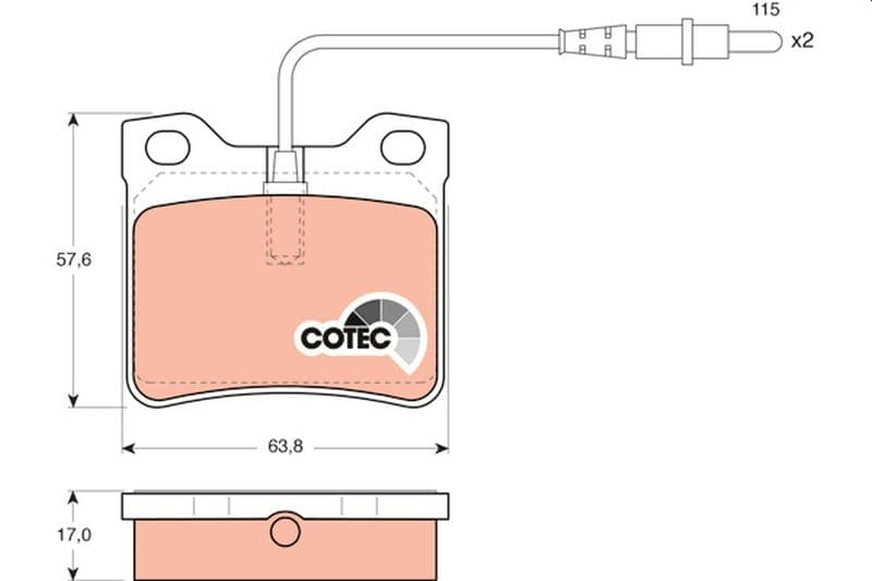 set placute frana,frana disc TRW COTEC GDB985