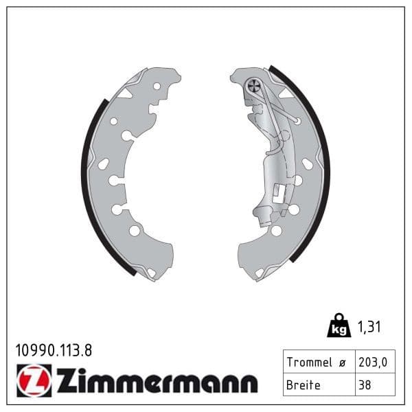 Set saboti frana ZIMMERMANN 10990.113.8