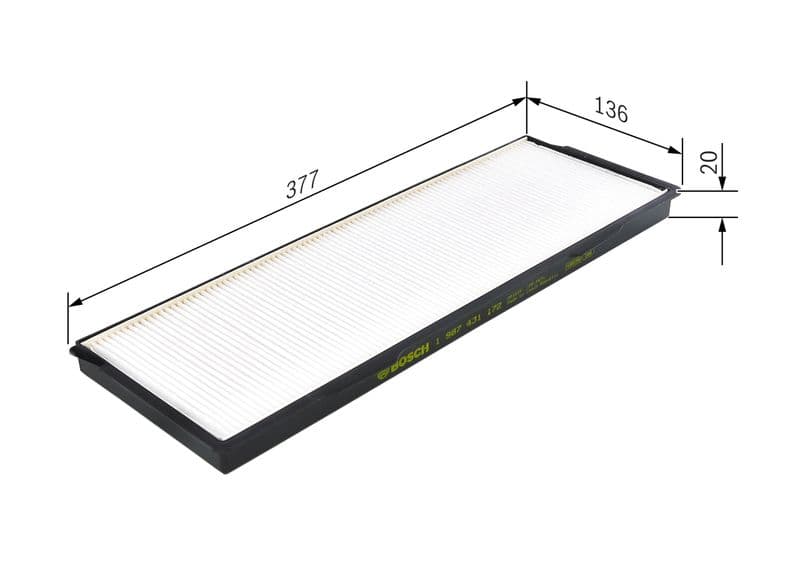 Filtru, aer habitaclu BOSCH 1 987 431 172