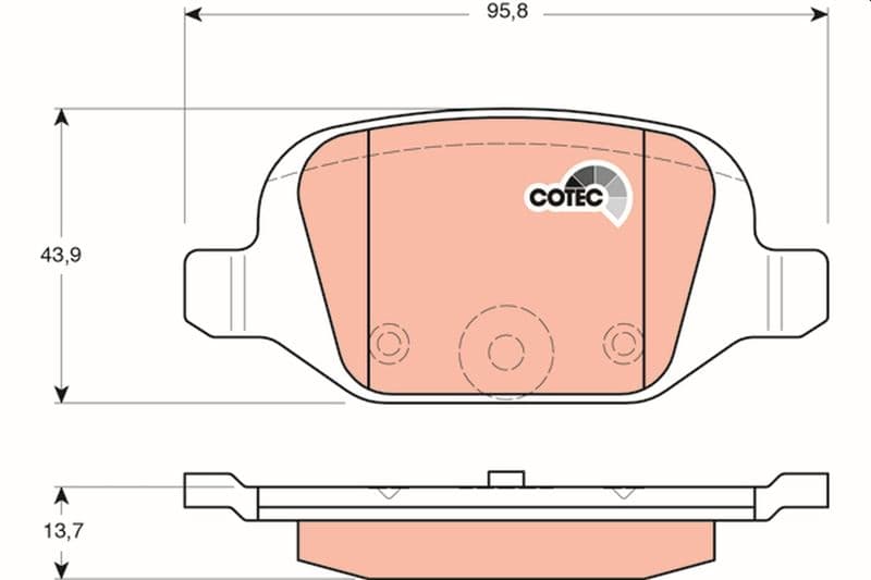 set placute frana,frana disc TRW COTEC GDB1384