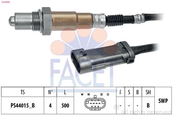Sonda Lambda FACET Made in Italy - OE Equivalent 10.8280