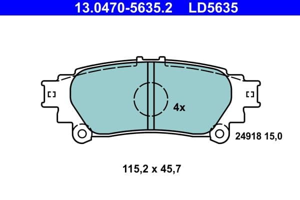 set placute frana,frana disc ATE Ceramic 13.0470-5635.2