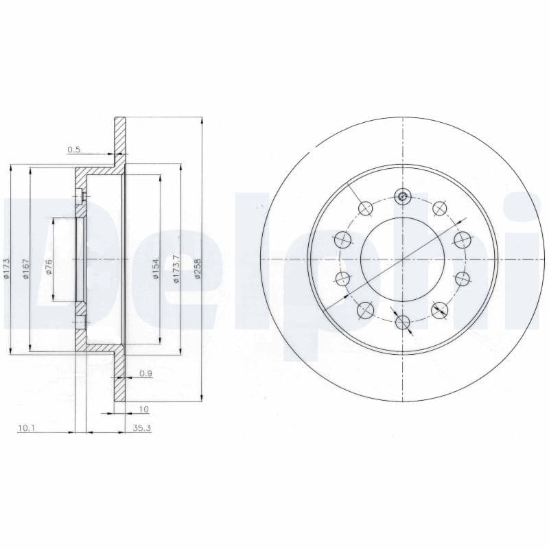 Disc frana DELPHI BG3862