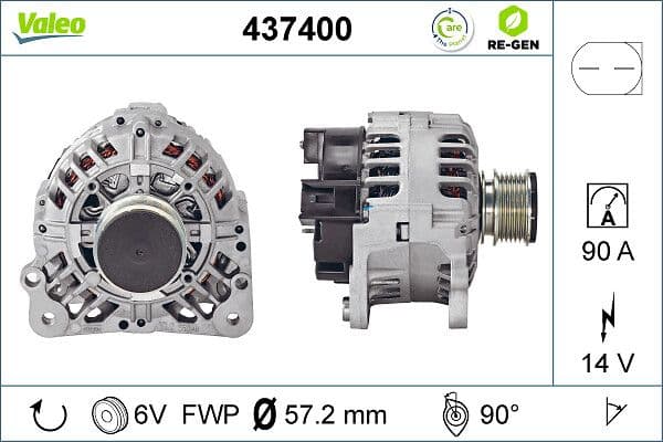 Generator / Alternator VALEO RE-GEN REMANUFACTURED 437400