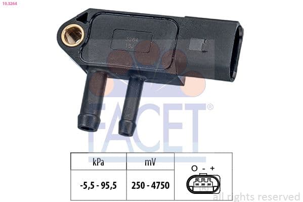 senzor presiune aer FACET Made in Italy - OE Equivalent 10.3264