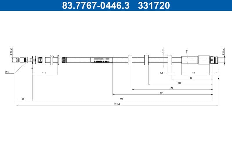 Furtun frana ATE 83.7767-0446.3